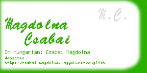 magdolna csabai business card